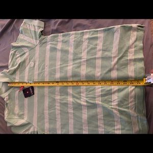 Chaps mint green striped polo shirt. NWT size small